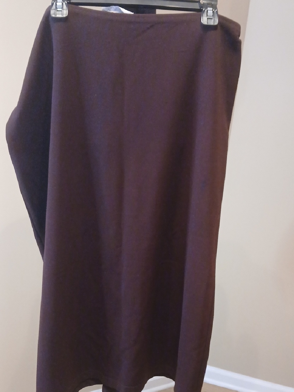 Expressions Brown Knit Midi Skirt